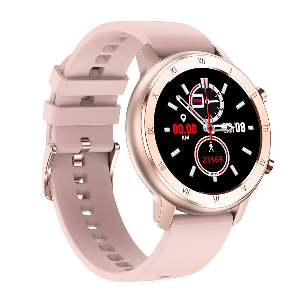фото Смарт-часы smart watch dt89 garsline золотистые (ремешок розовый силикон)