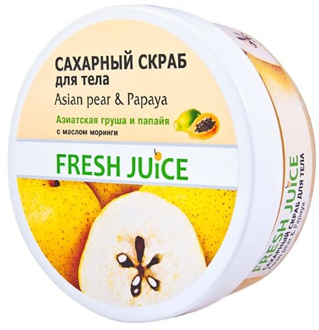 фото Сахарный скраб для тела asian pear & papaya fresh juice, 225 мл