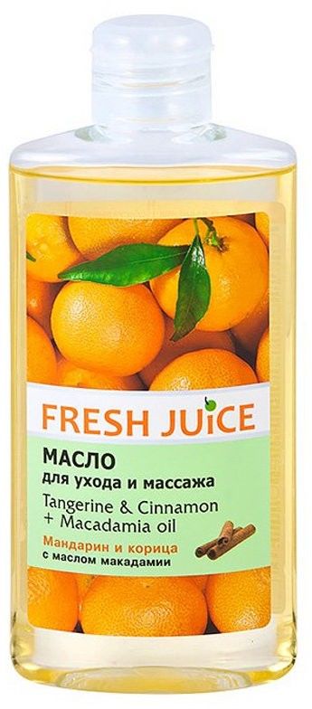 фото Масло для массажа fresh juice tangerine&cinnamon+mac 150 мл