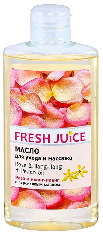 фото Масло для массажа fresh juice rose&ilang-ilang+peach fresh juice 150 мл