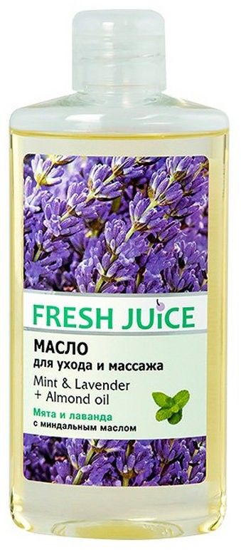 фото Масло для массажа fresh juice mint&lavender+almond oil 150 мл