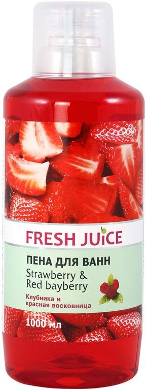 Пена для ванн Strawberry&Red Bayberry Fresh Juice, 1000 мл