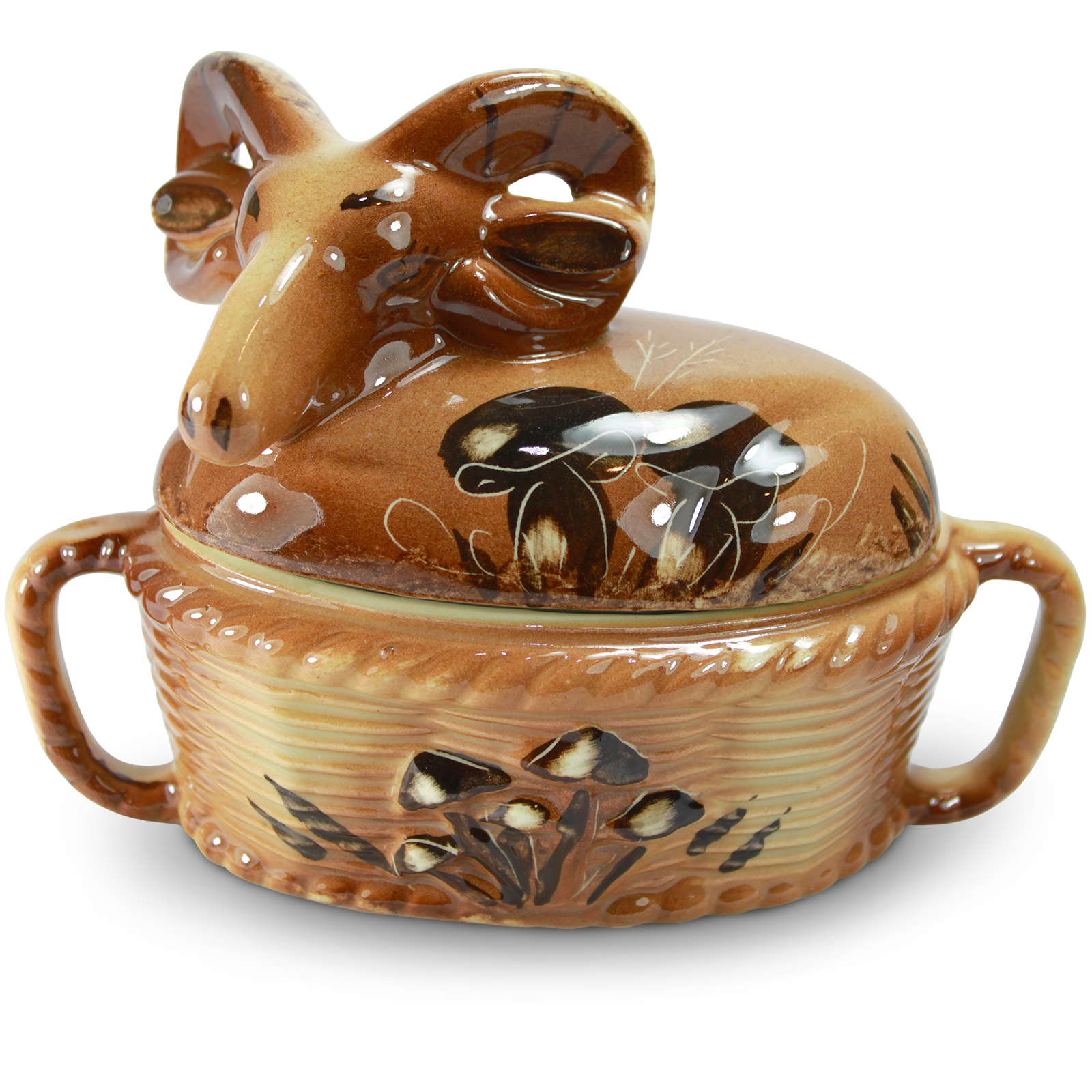 

Сахарница "Барашек-грибы" 0,5л. Солнечногорская керамика, Барашек-грибы