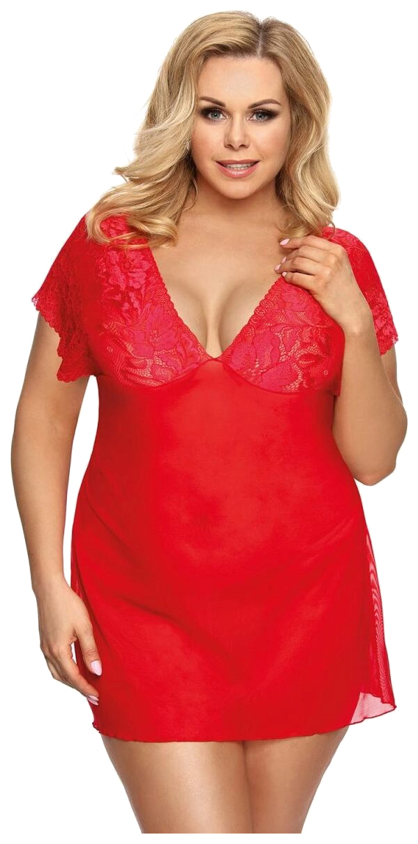 

Сорочка коротенькая Sydney с кружевом красный XL/XXL Anais, Sydney