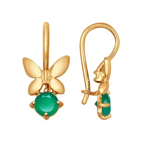 

Серьги женские из золота SOKOLOV 724834, агат, 724834