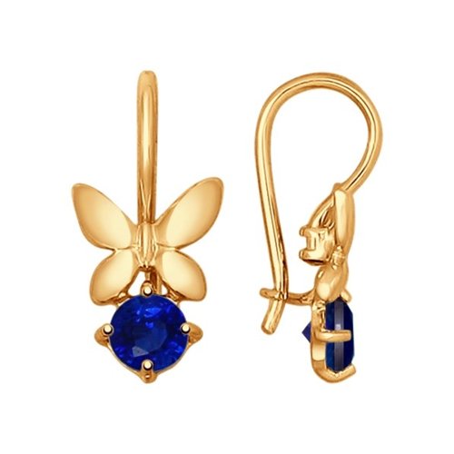

Серьги женские из золота SOKOLOV 724833, корунд, 724833