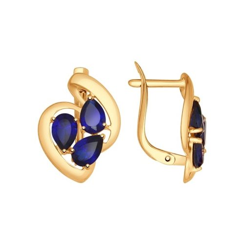 

Серьги женские из золота SOKOLOV 724777, корунд, 724777