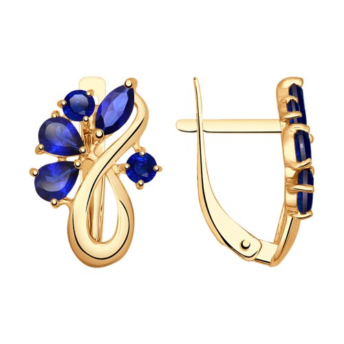 

Серьги женские из золота SOKOLOV 724753, корунд, 724753