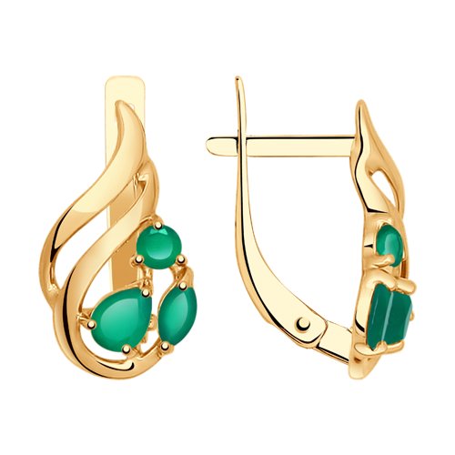 

Серьги женские из золота SOKOLOV 724749, агат, 724749