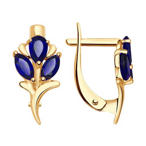 

Серьги женские из золота SOKOLOV 724739, корунд