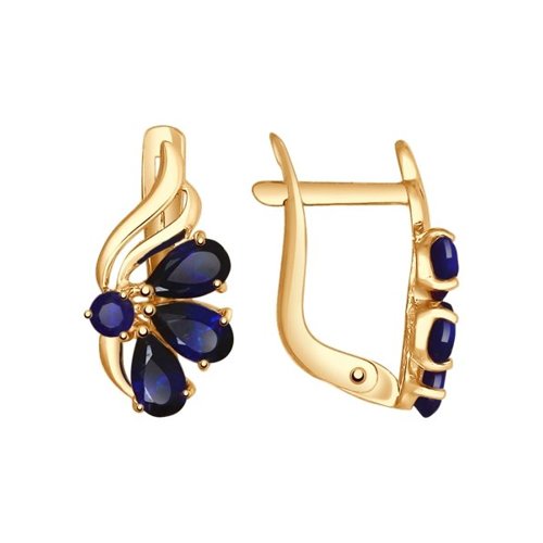 

Серьги из желтого золота SOKOLOV 724725, корунд, 724725