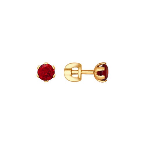 

Серьги-пусеты из золота SOKOLOV 720634, гранат, 720634