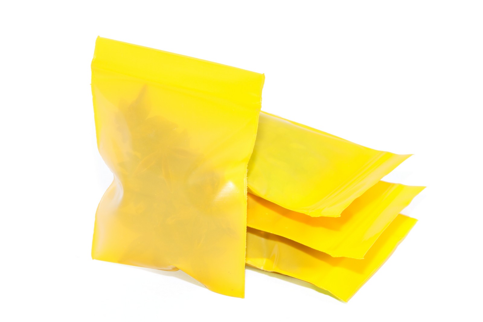 Упаковочные цветные зип пакеты Forceberg HOME&DIY с замком zip-lock 6х7 см, желтый, 50 шт