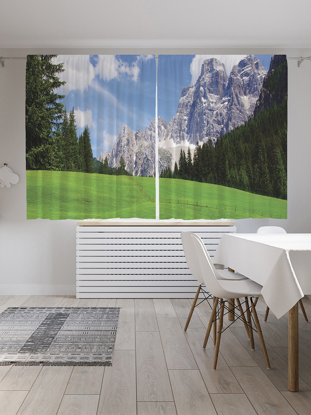 

Шторы под лён «Горы близко», серия Oxford DeLux, 290х180 см