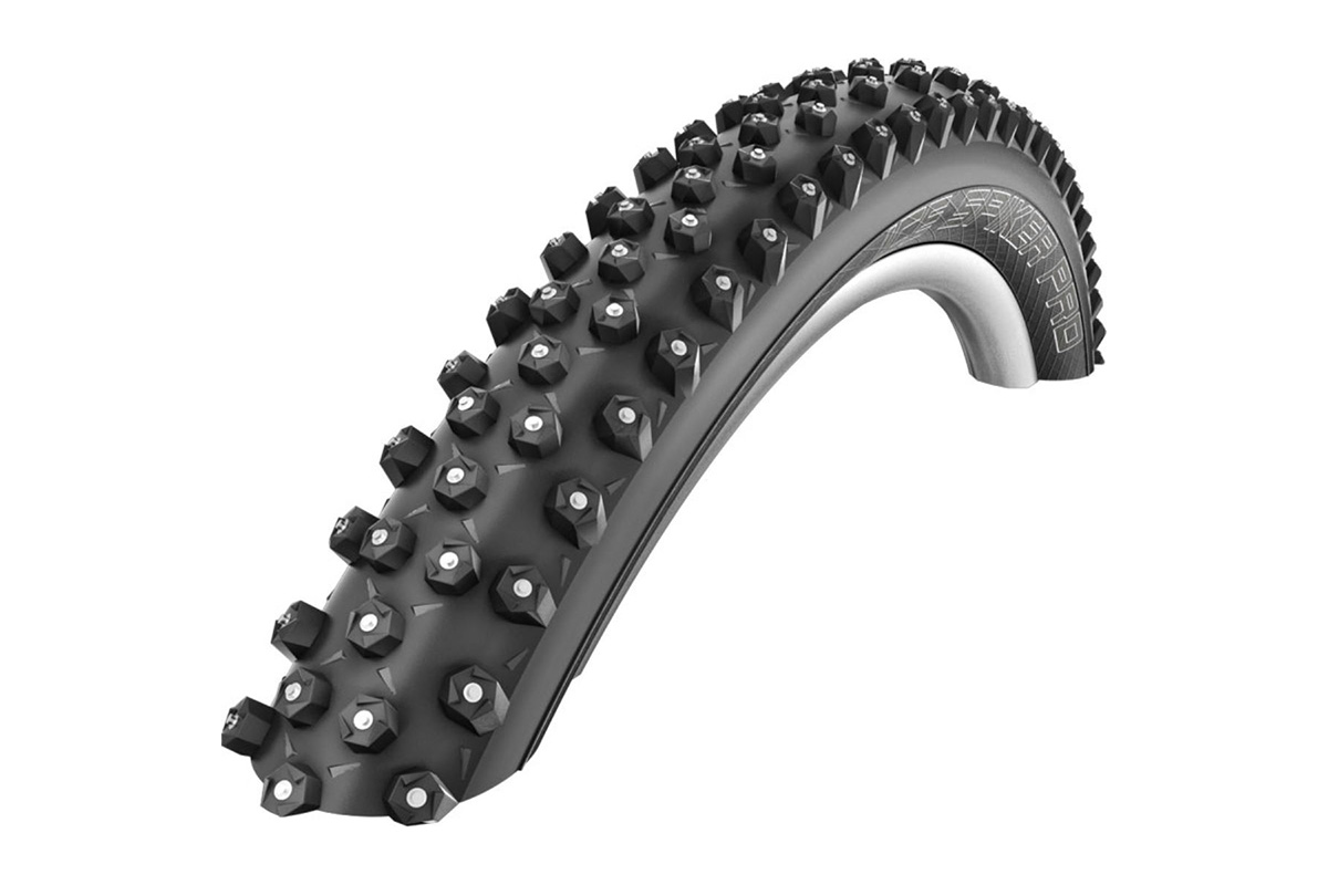 фото Schwalbe покрышка schwalbe ice spiker pro evo 57-622 (29x2.25) 402 шипа чёрный 2,25-2,35"