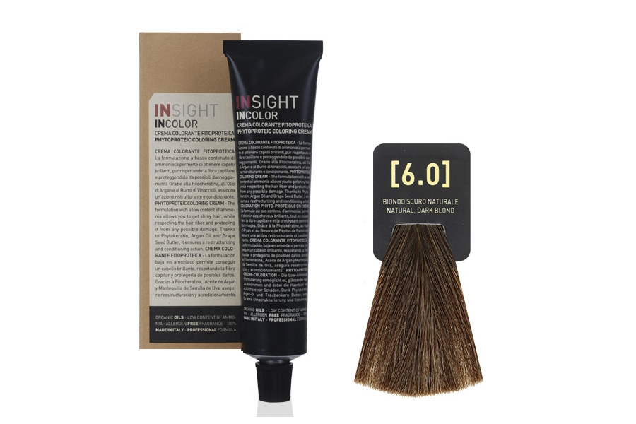 Крем-краска для волос INCOLOR INSIGHT 6.0 Темный блондин натуральный 100 мл