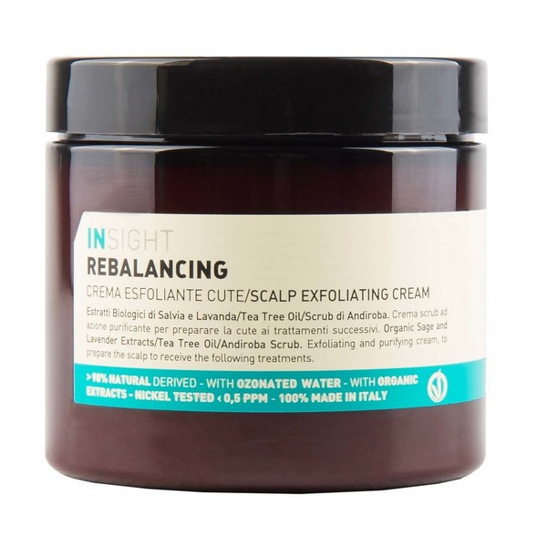 Очищающий крем для кожи головы INSIGHT Rebalancing Scalp Exfoliating Cream 180 мл натуральный пилинг гель для деликатной кожи scalex natural exfoliating gel barbados al073 40 мл
