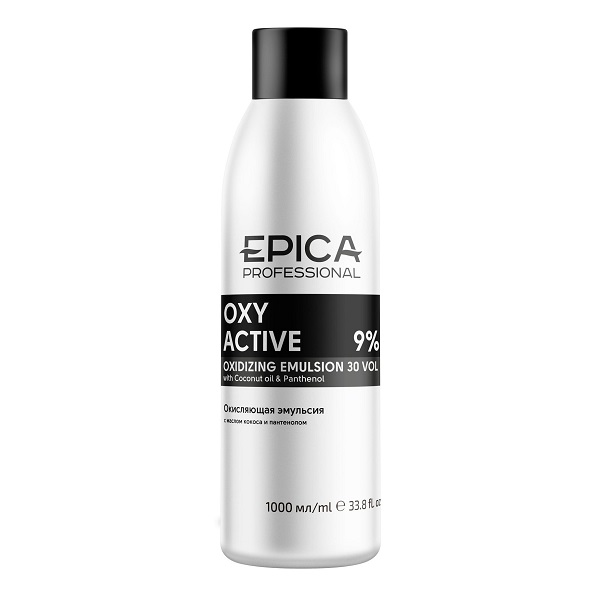 Окисляющая эмульсия Epica Oxy Active 30 vol 9 % с маслом кокоса и пантенолом 1000 мл