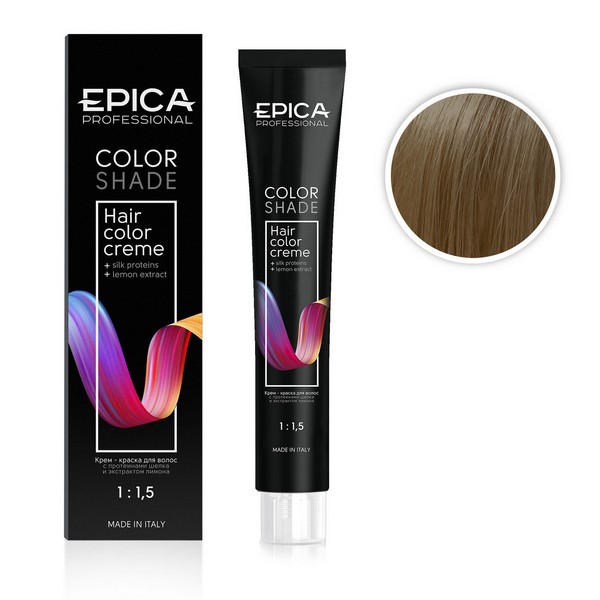 Крем-краска Epica Colors Shade 9.4S светлый блондин персик, 100 мл baco color collection крем краска с гидролизатами шелка b7 44 7 44 блондин медный насыщенный 100 мл медный