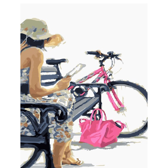 фото Картина по номерам на холсте 40*50 см raduga велопрогулка (gx23619)