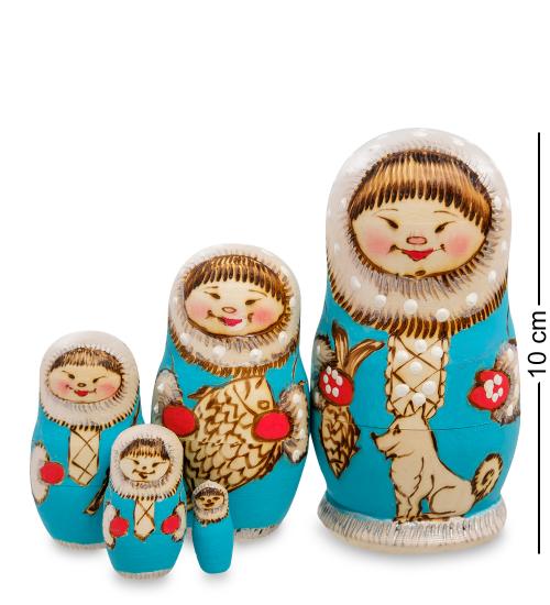 

Матрешка Art East, Чукча, 5 шт, Голубой