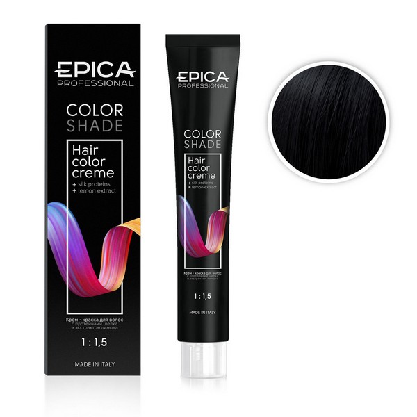 Крем-краска Epica Colors Shade 4.17 шатен древесный, 100 мл baco color collection крем краска с гидролизатами шелка b7 44 7 44 блондин медный насыщенный 100 мл медный