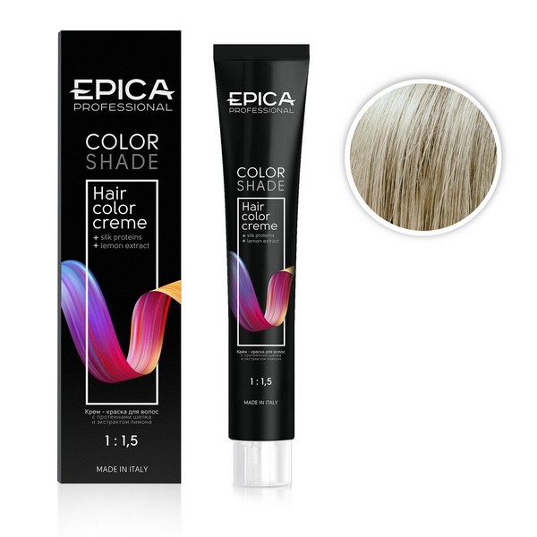 

Крем-краска Epica Colors Shade 10.1 светлый блондин пепельный, 100 мл