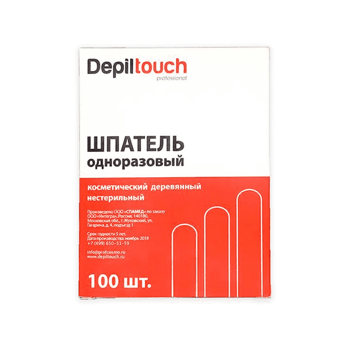 

Depiltouch Depiltouch - Шпатель деревянный нестерильный, 100 шт