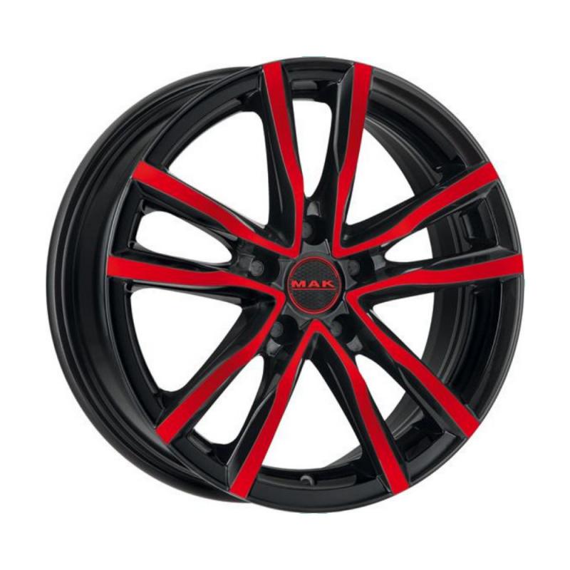 фото Колесный диск mak milano 7,0/r17 5*114,3 et40 d76 black and red [f7070mibr40ff]