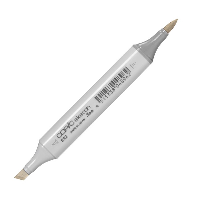 

Маркер спиртовой двусторонний Copic Sketch E42 белый песок