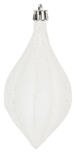 

Елочная игрушка Monte Christmas Белая сосулька N6510288 12 см 1 шт., Белая сосулька