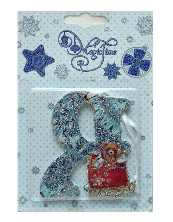 фото Елочная игрушка феникс present буква я 38466 8 см 1 шт.