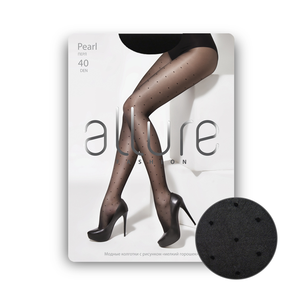 

Колготки женские ALLURE ALL PEARL 40 черные 2, Черный, ALL PEARL 40