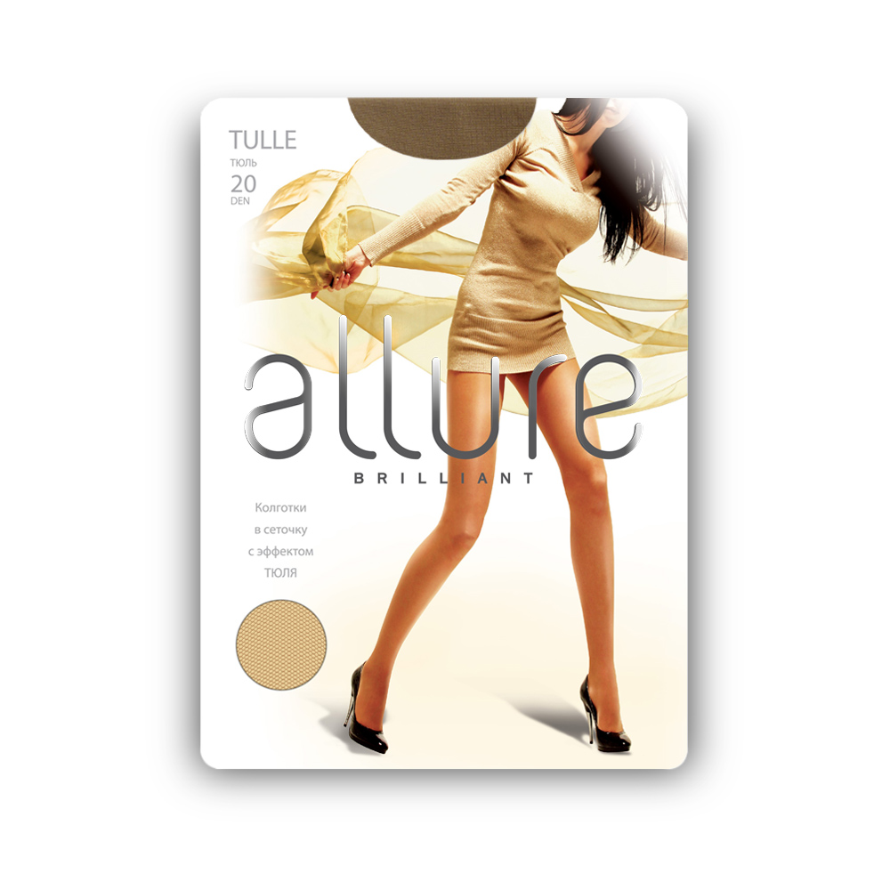 

Колготки женские ALLURE ALL TULLE 20 телесные 4, ALL TULLE 20