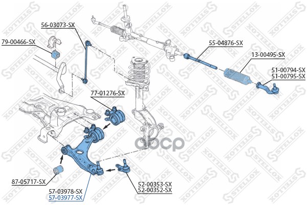фото Рычаг подвески stellox 57-03977-sx