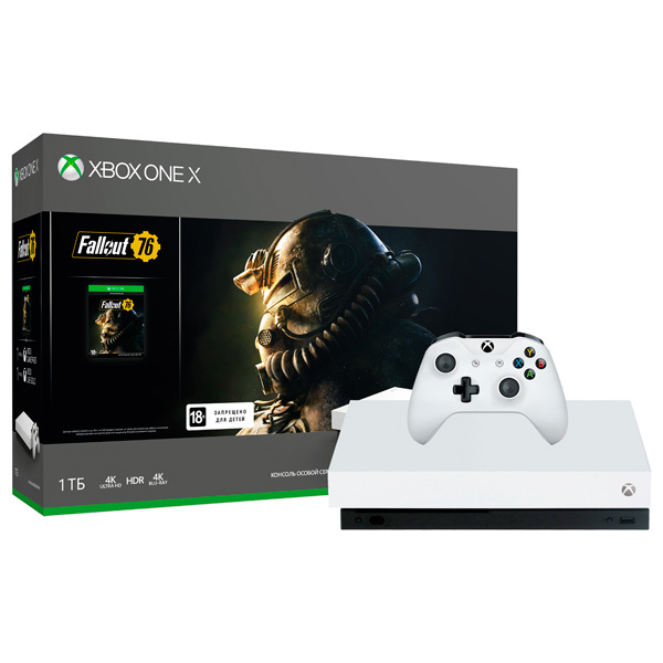 

Игровая приставка Microsoft Xbox One X White 1Tb + Игра Fallout 76