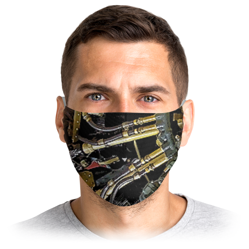 

Многоразовая маска Printio stop virus! коричневая M, stop virus!