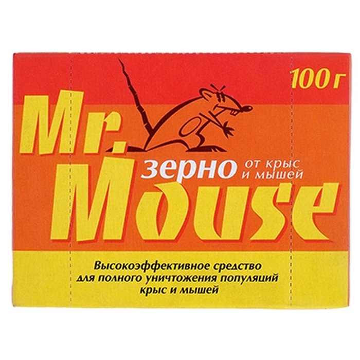 фото От грызунов приманка mr mouse зерно 100гр (в пакете и коробочке) mr. mouse