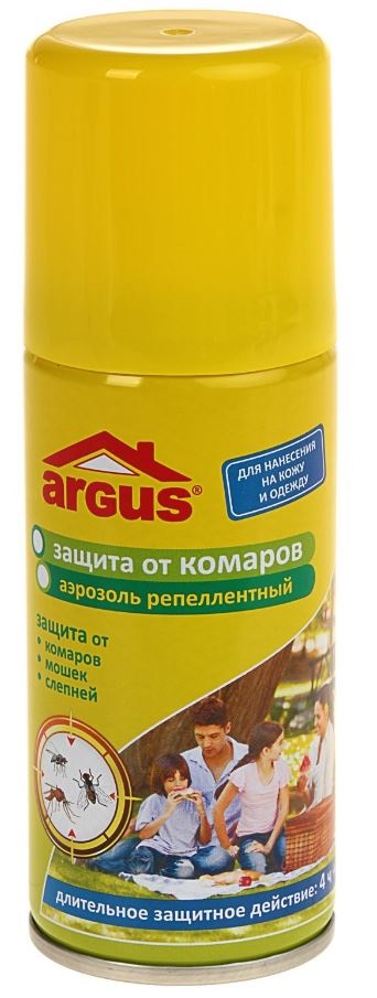 фото Argus аэрозоль от комаров, мошек, слепней 100мл (на кожу)