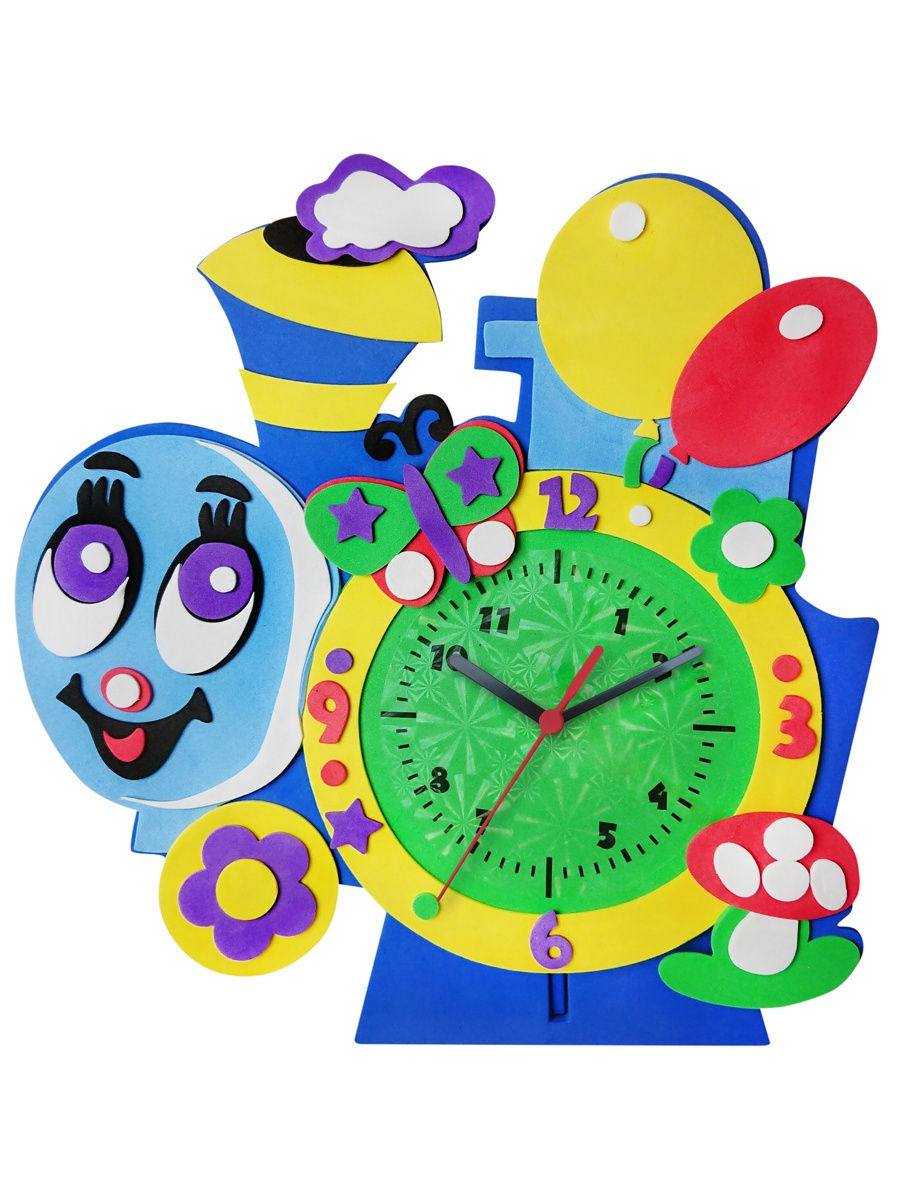 фото Набор для творчества color kit детские часы паровозик