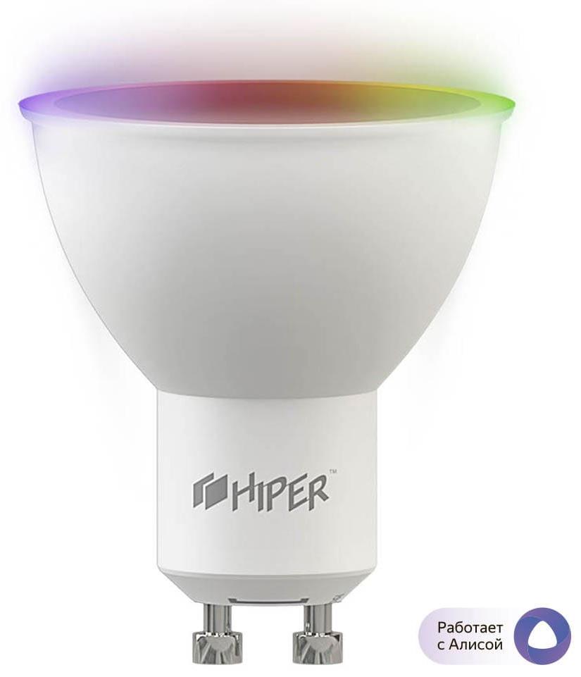 Умная лампа Wi-Fi HIPER IoT HI-B1 RGB работает с Алисой (White)