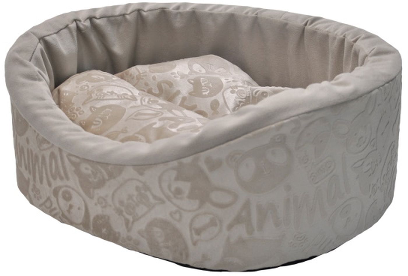 

Лежак для животных Homepet, велюр ( бежевый), 43x38x15 см