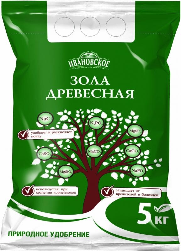 Минеральное удобрение Ивановское Зола древесная VERMI92 5 кг