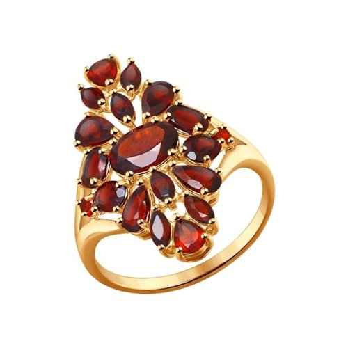 

Кольцо из золота р. 18 SOKOLOV 714264, гранат, 714264
