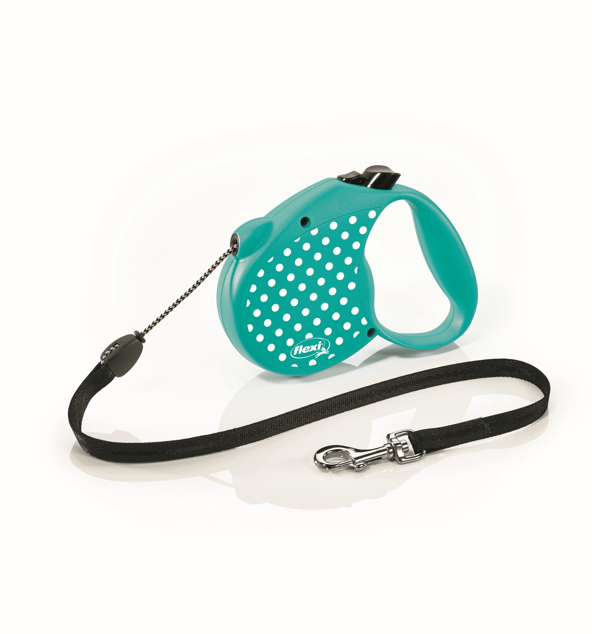 

Рулетка Flexi Standart dots, M, трос 5 м, до 20 кг, мятный, Standart dots