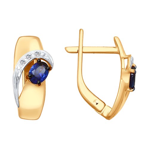 

Серьги женские из золота SOKOLOV Diamonds 6022118, корунд/бриллиант, 6022118