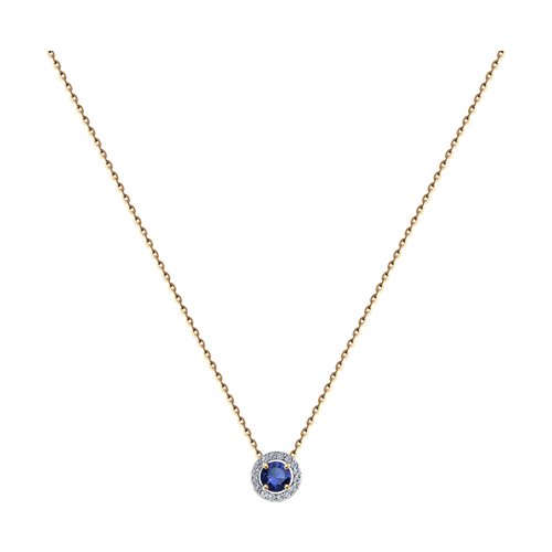

Колье из красного золота 50 см SOKOLOV Diamonds 2070008, бриллиант/сапфир, 2070008