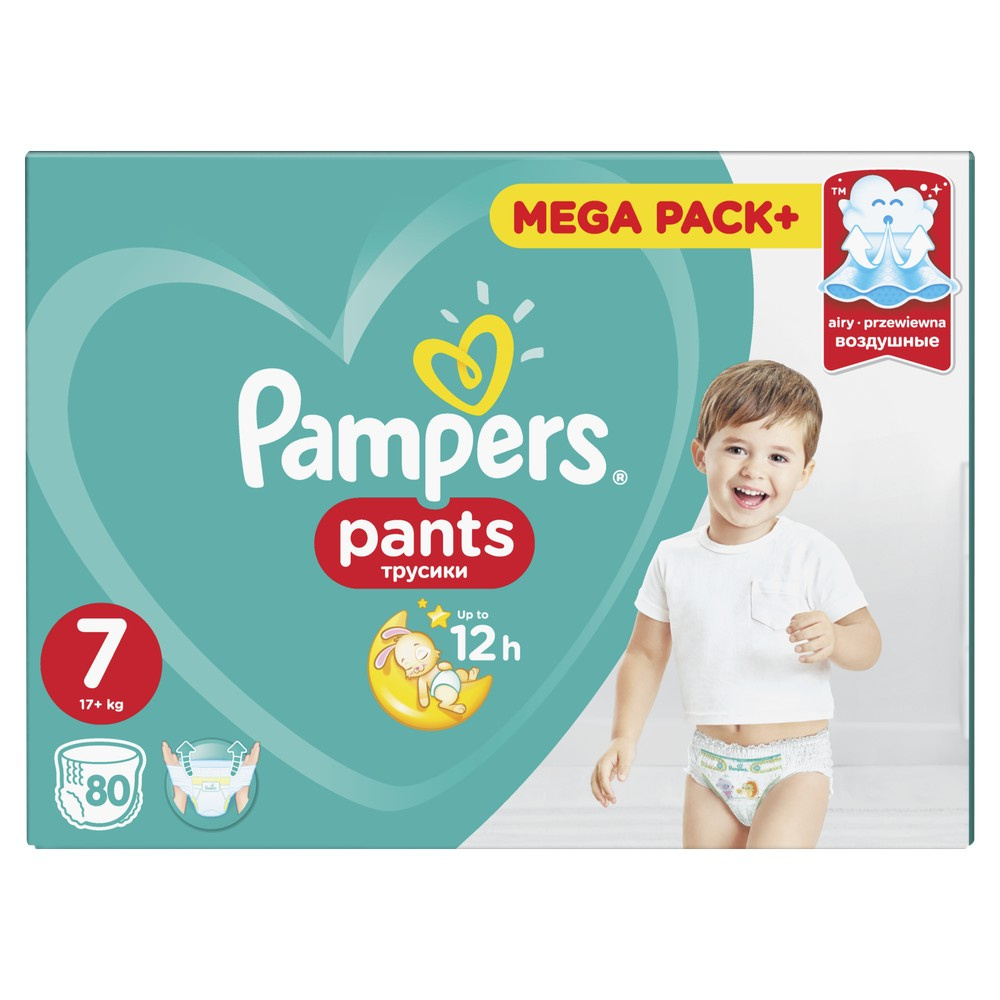 фото Трусики pampers pants 17+ кг, размер 7, 80 шт.