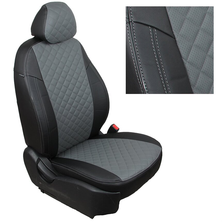 фото Чехлы на сиденья модельные экокожа ford focus ii comfort sd/hb/wag с 05-11г. g bk/gy r / автопилот