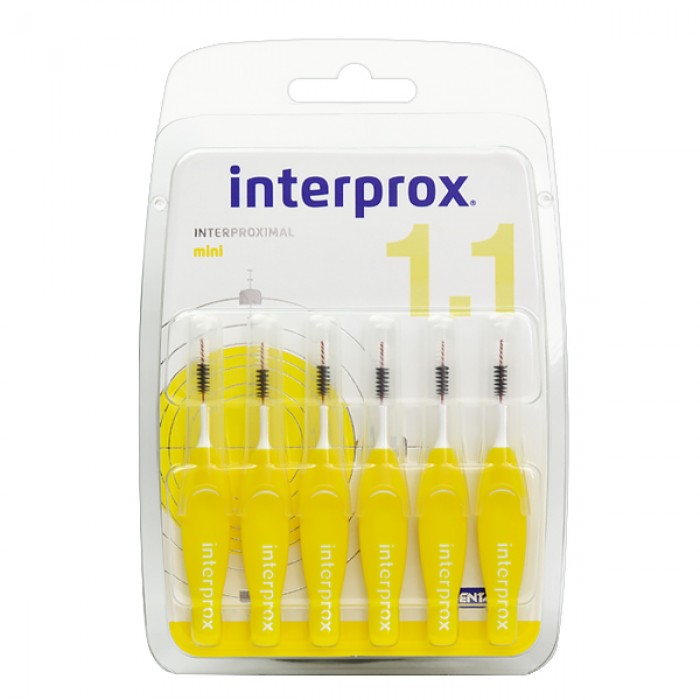 Купить Interprox mini 1.1 (0.7 - 3 мм) межзубные ершики 6 шт